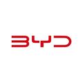 BYD Logo in red. Featuring Red capitalised BYD letters