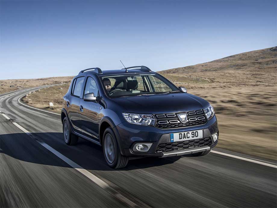 Dacia Sandero Stepway driving on the road