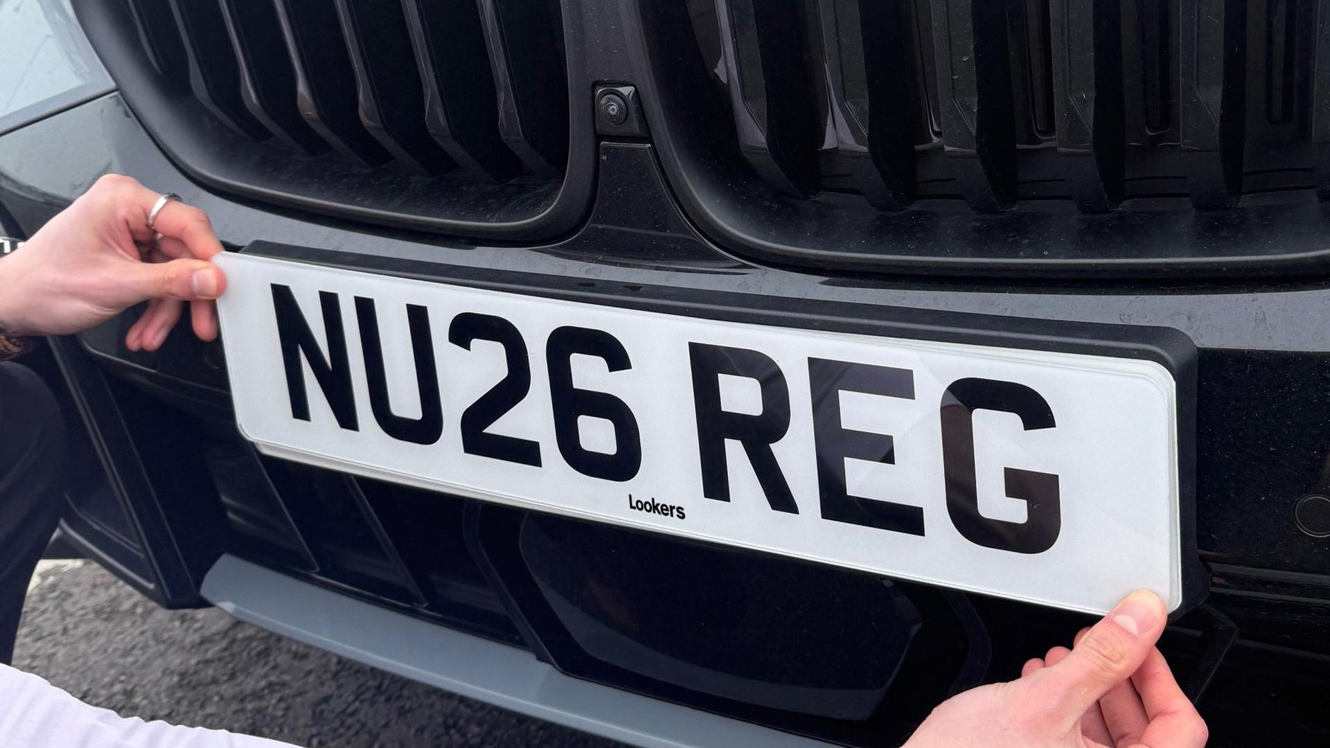 New Lookers car getting a brand new Registration plate added to it with 26 plate numbers