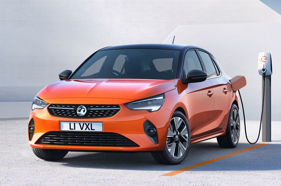 Vauxhall has revealed the first images of the upcoming Corsa-e EV