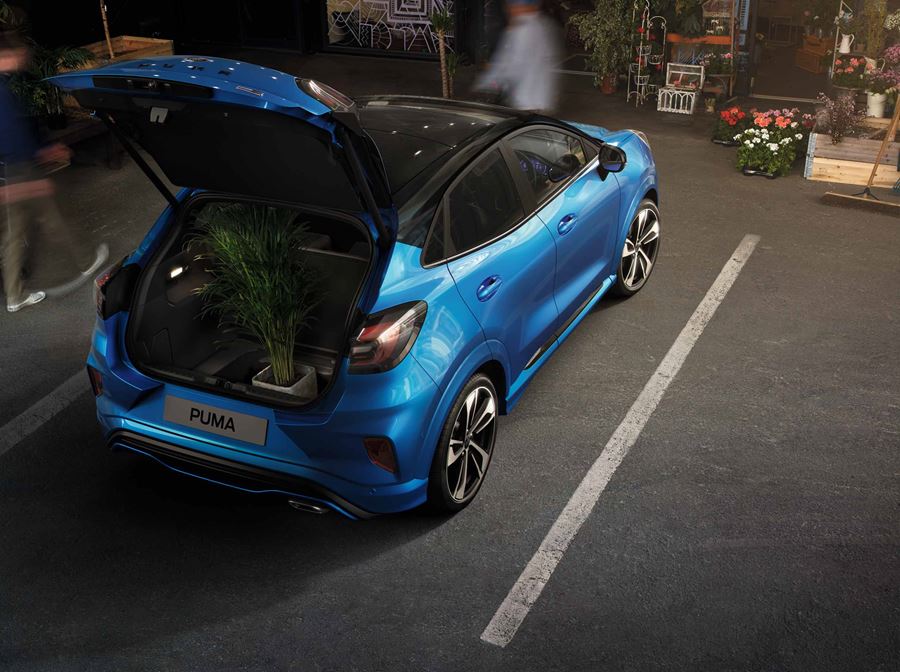 The new Puma's MegaBox, an 80-litre storage space beneath the boot floor