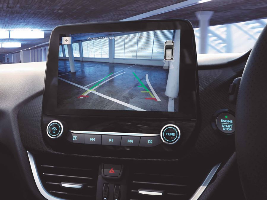The new Puma's rear-view camera