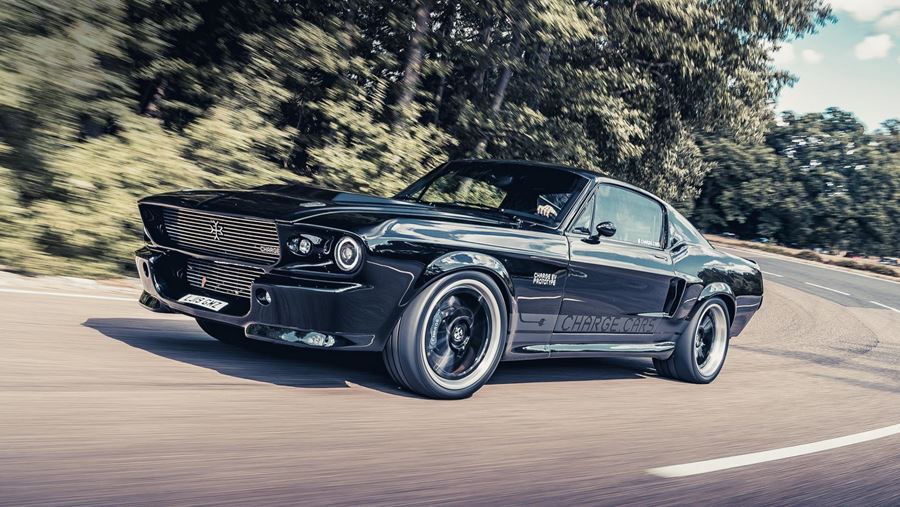 One of the 60s Mustangs converted by Charge into an EV