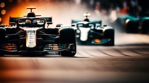 Lookers Blog image featuring two formula one cars racing at the British Grand Prix