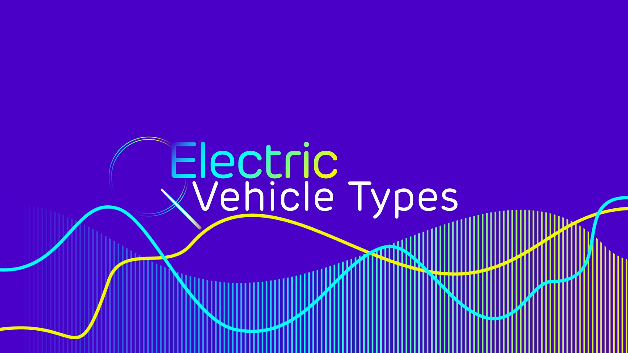 Electric Vehicle Types Header Image featuring the text " Electric vehicle types" on a purple background.
