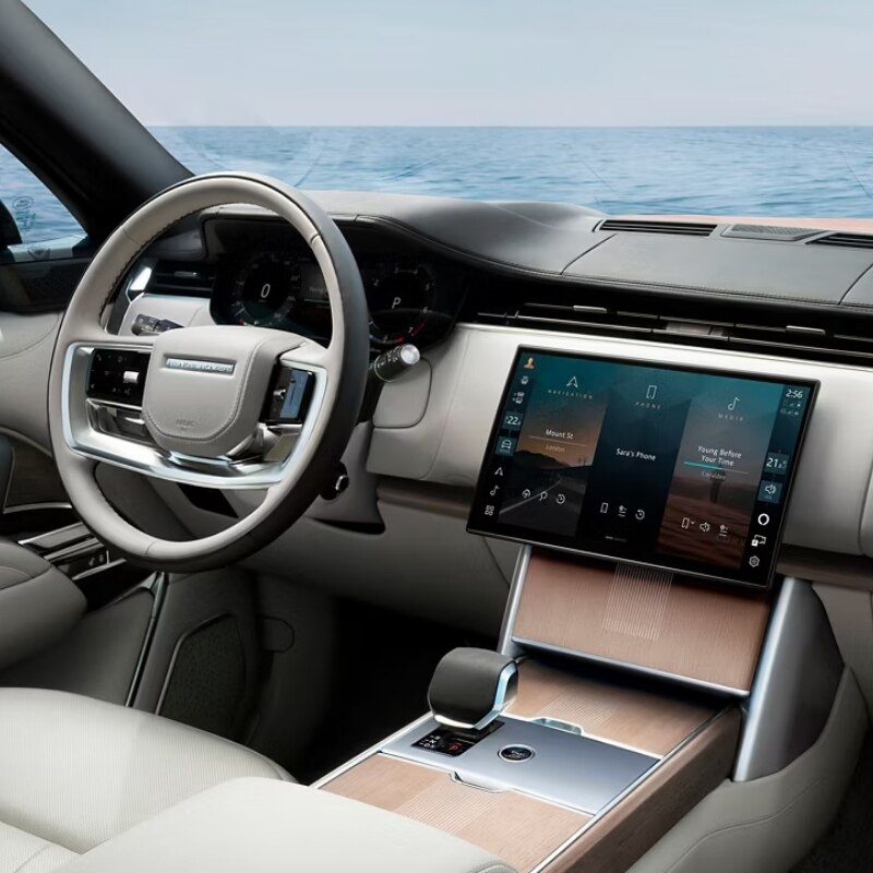 Image of the interior of a Range Rover