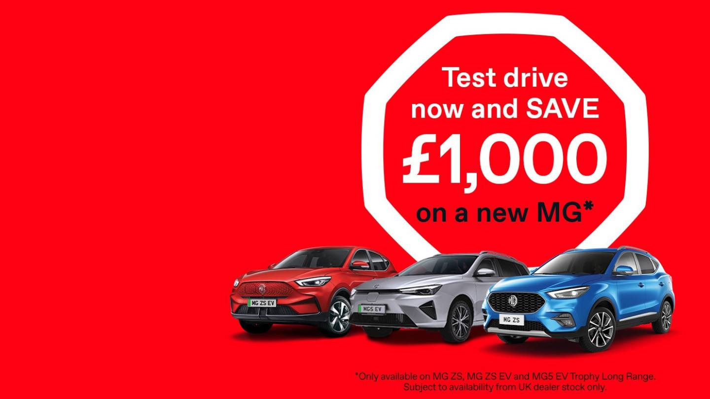 MG Test Drive and save £1000