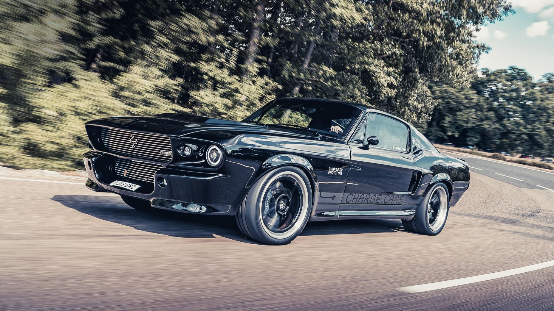 One of the 60s Mustangs converted by Charge into an EV